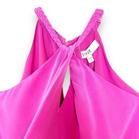 Catharine Twist Neck Silk Halter Top In Purple Orchid Women’s Size XS - Picture 4 of 8